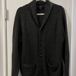 J. Crew Men's Dark Gray Cardigan Sweater